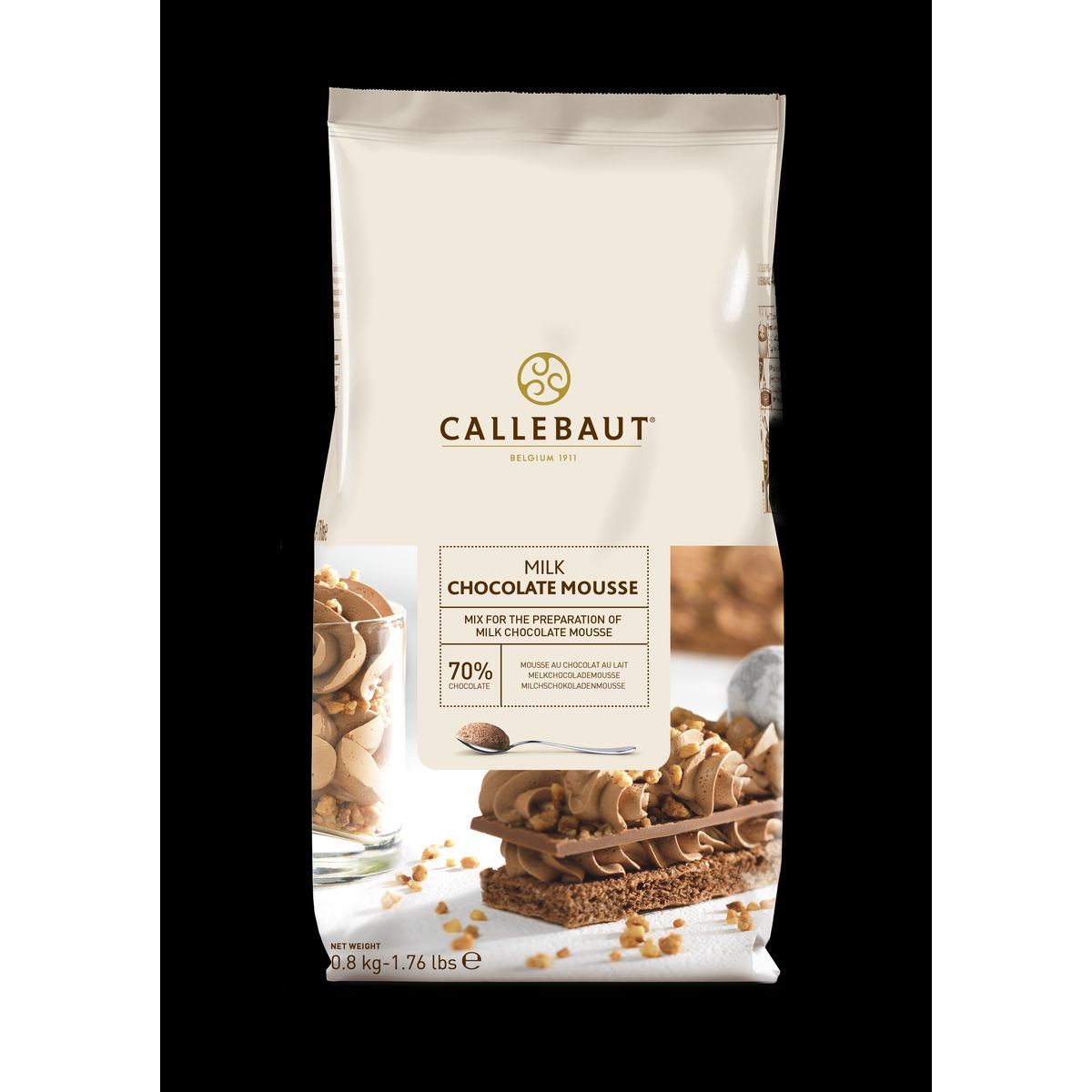 Instant powder for milk chocolate mousse 800 g - Callebaut