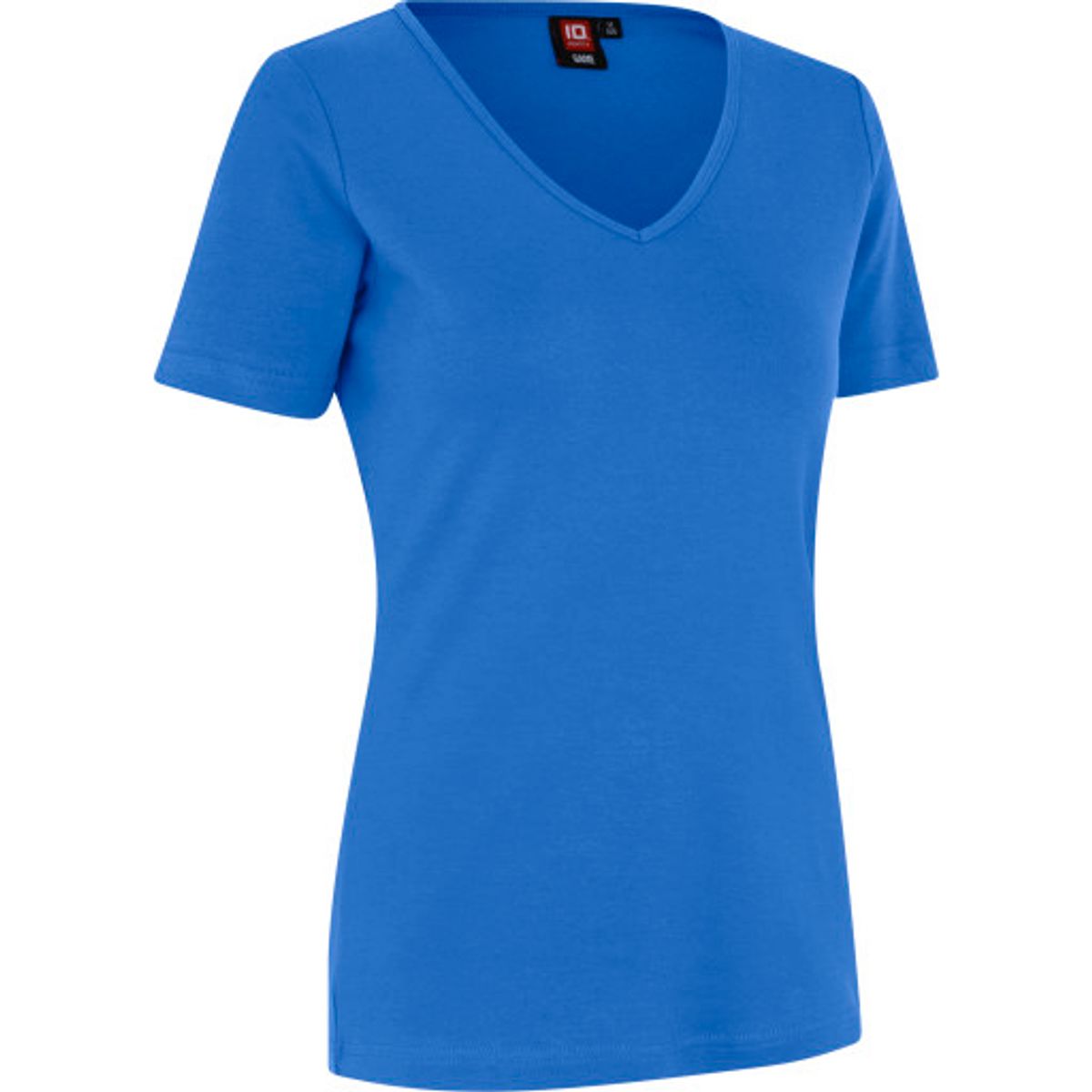 Interlock dame t-shirt v-hals