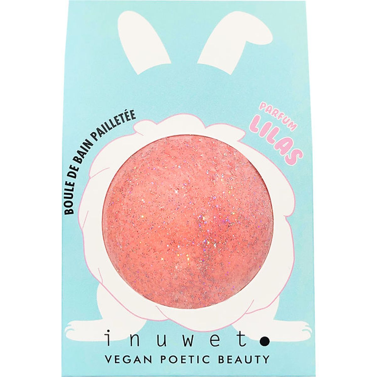 Inuwet Bath Bomb m. Duft - Lilac - Pink m. Glimmer