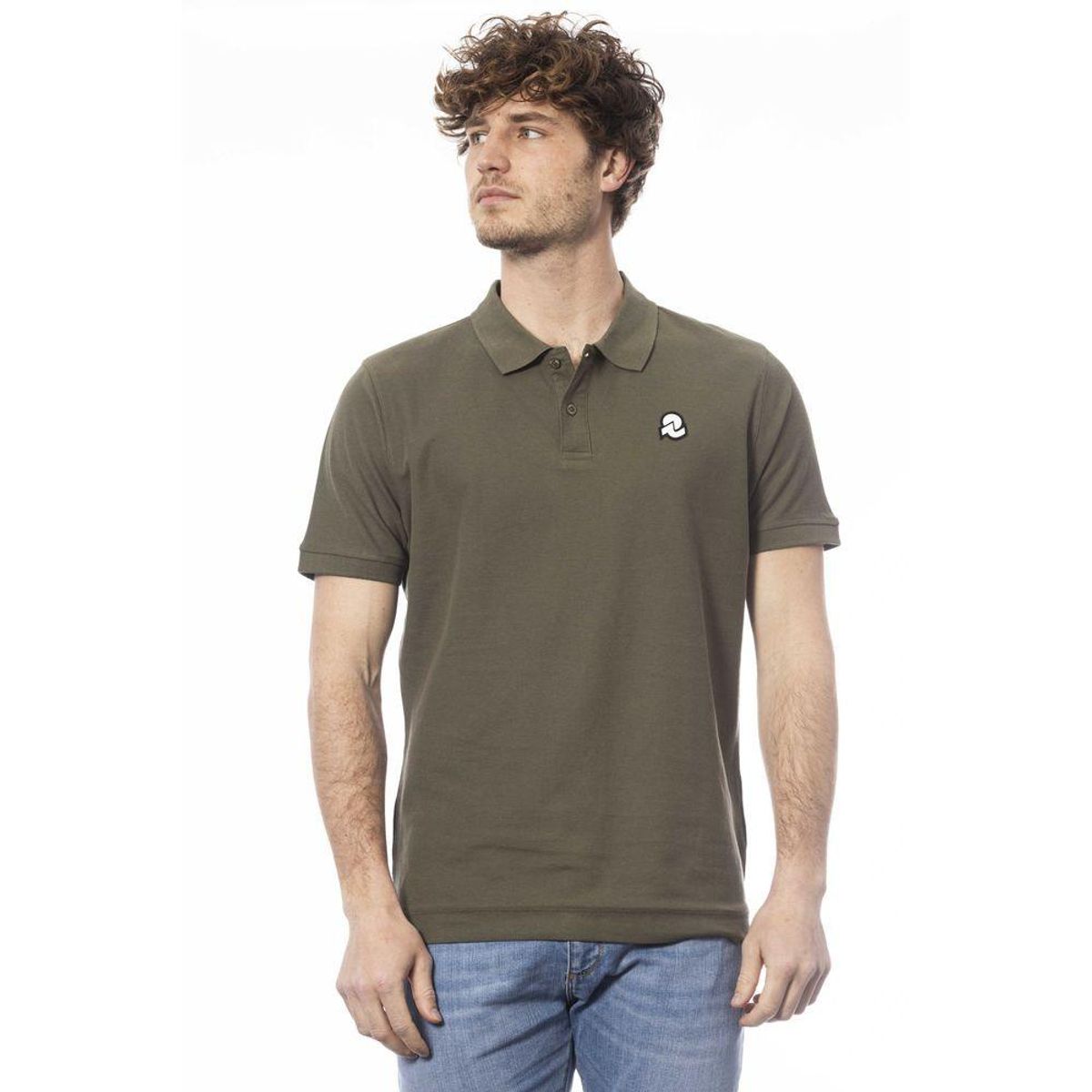 Invicta Chic Green Cotton Polo with Chest Logo