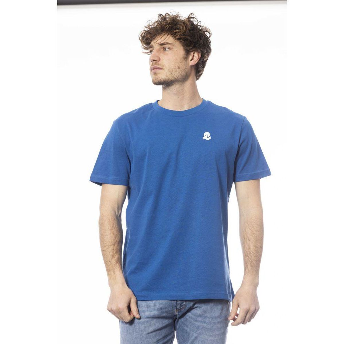 Invicta Elegant Blue Cotton Tee with Chest Logo