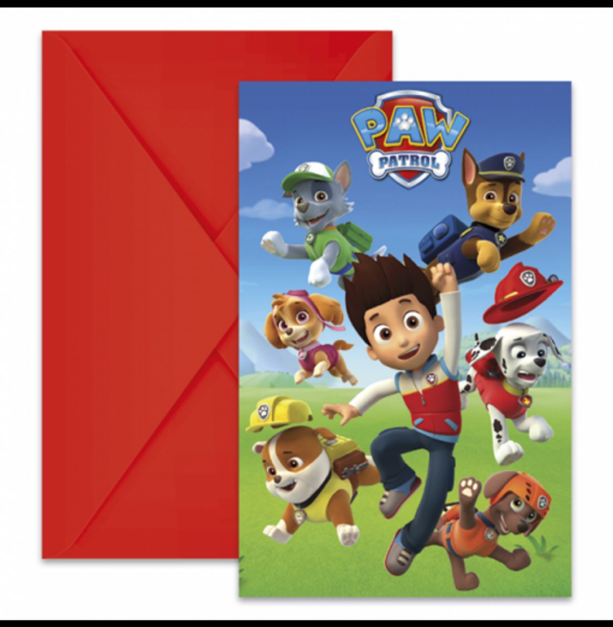 Invitationer med Paw Patrol - UDSALG