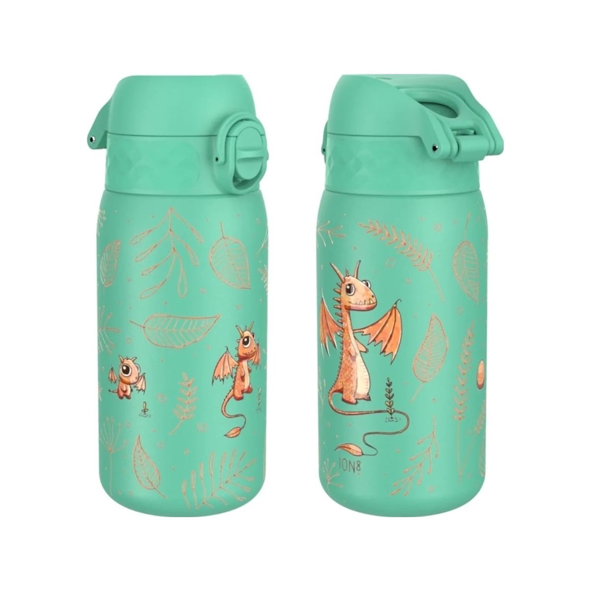 Ion8 Leak Proof Kids Water Bottle, Stainless Steel, Dragons, 400Ml, I8ss400ptdrag