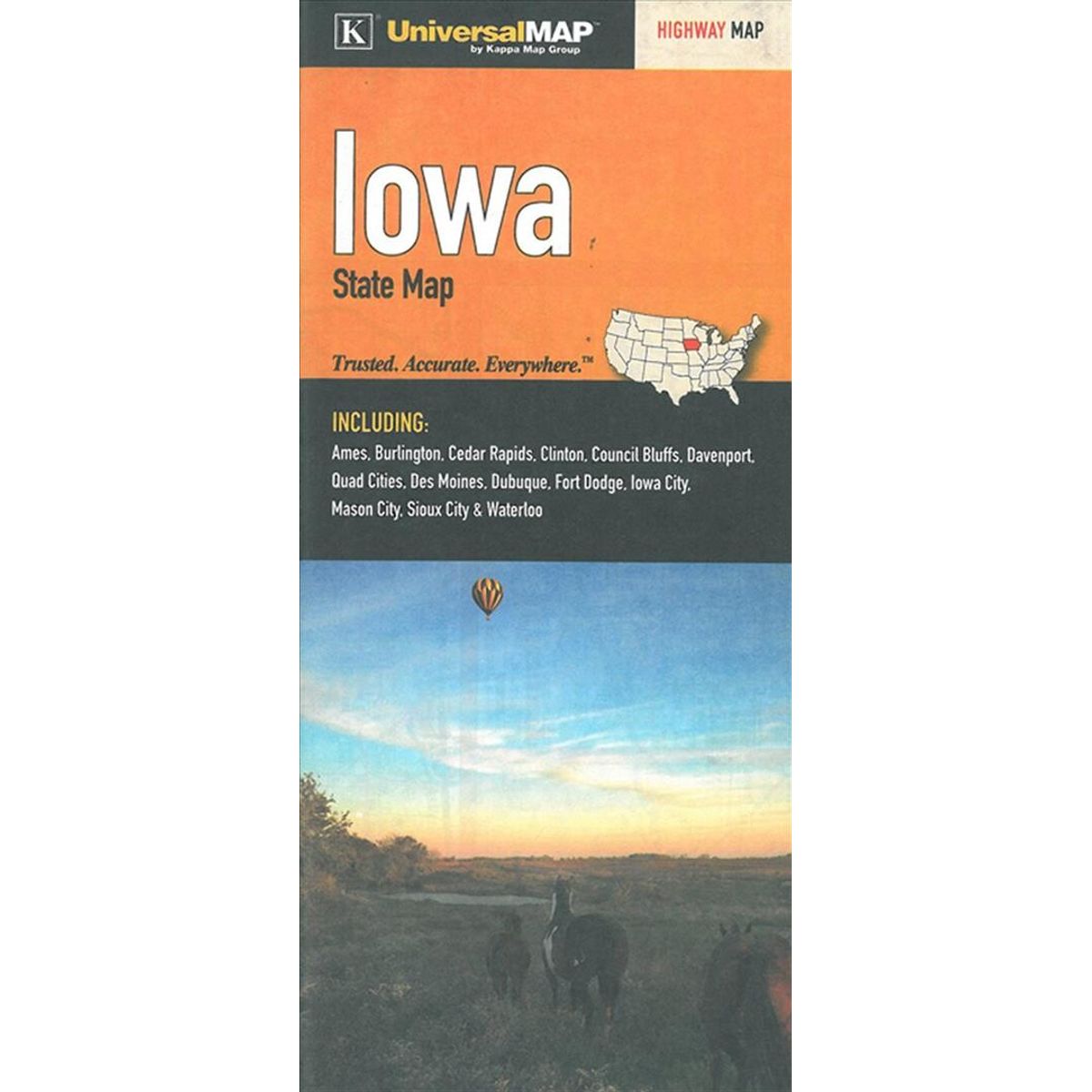 Iowa State Map - Kappamap - English Book