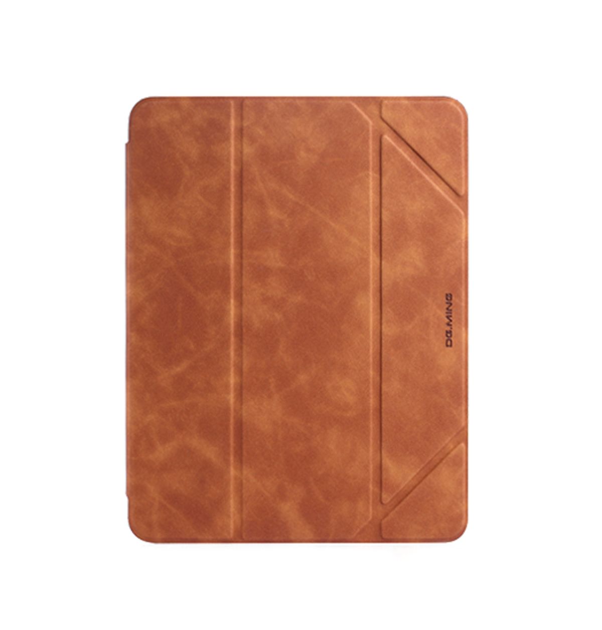 iPad 10.2" 7/8/9 (2019/2020/2021) - DG.MING&trade; Trifold Læder Cover m. Stander - Brun