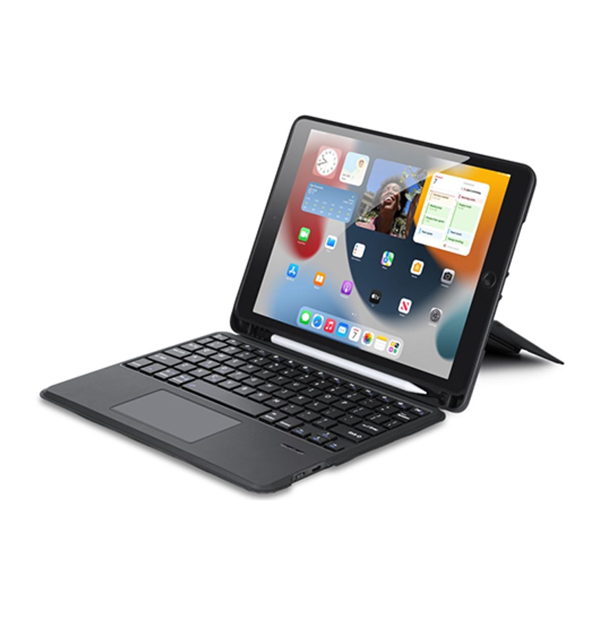 iPad 10.2" 7/8/9 (2019/2020/2021) - DUX DUCIS&trade; Cover M. Magnetisk Trådløs Tastatur - Sort