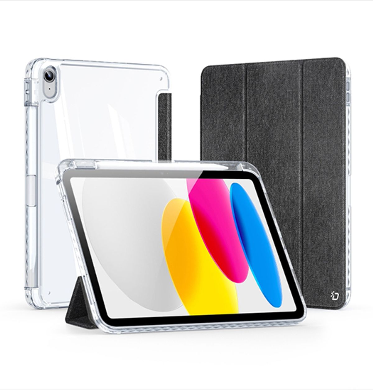 iPad 10.2" 7/8/9 (2019/2020/2021) - DUX DUCIS® Unid Hybrid Trifold Cover - Sort