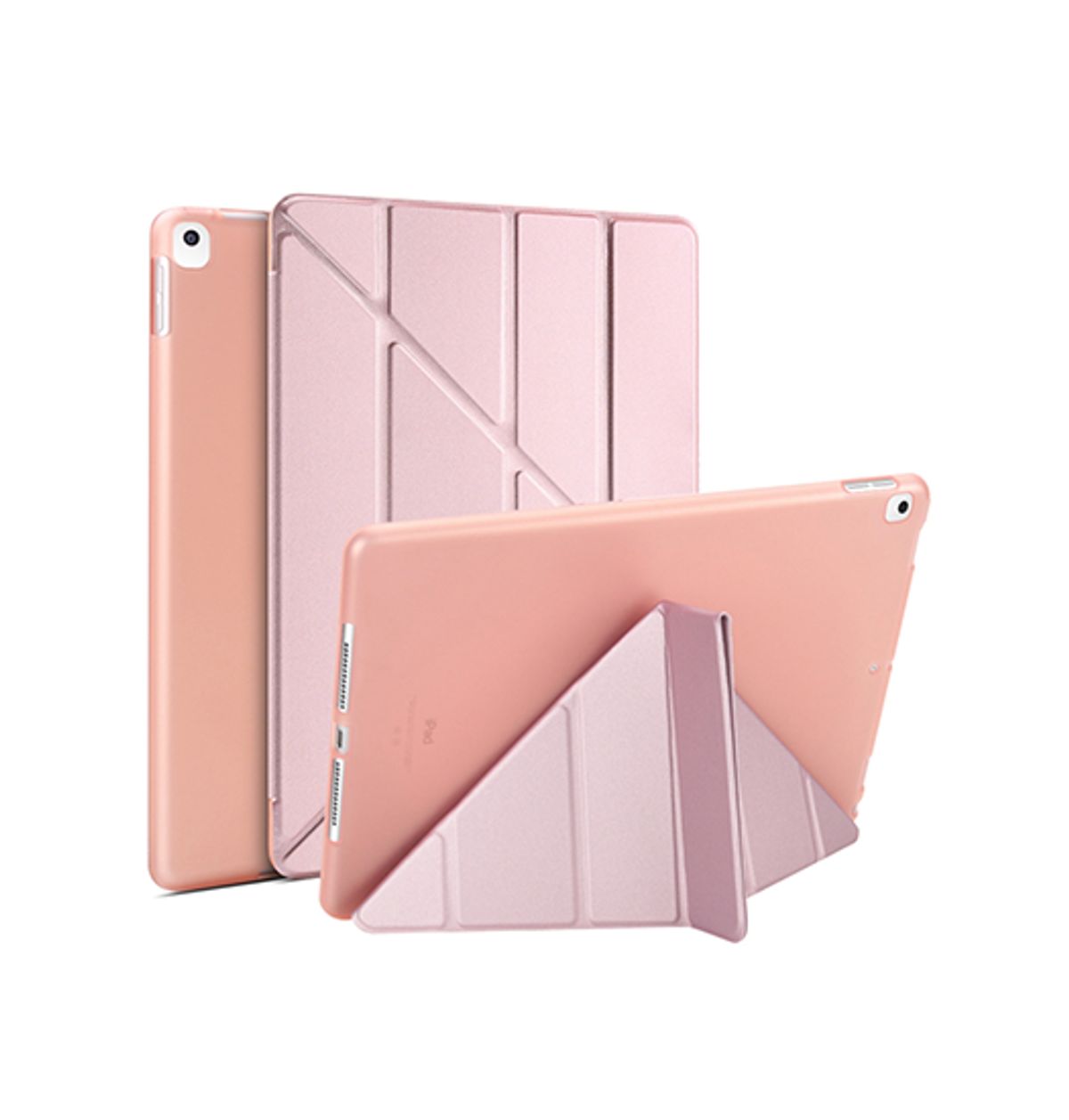 iPad 10.2" 7/8/9 (2019/2020/2021) Orgami Trifold Læder Cover M. Stander - Rose