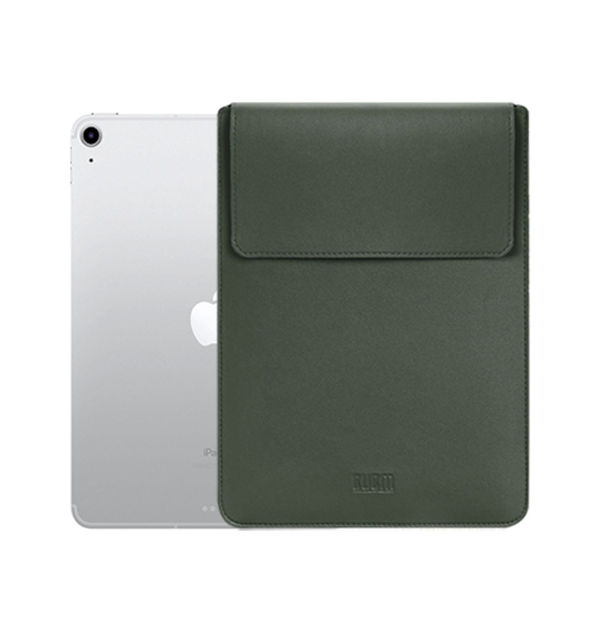 iPad 10.9" 2022 (10th gen) - BUBM® - Vertigo Læder Sleeve / Cover - Mørkegrøn