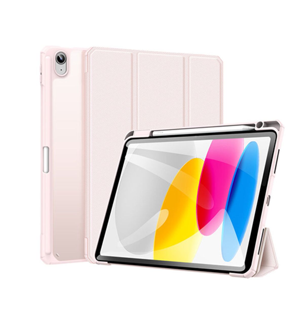 iPad 10.9" 2022 (10th gen) - Dux Ducis&trade; Mesh Design Trifold Cover - Lyserød