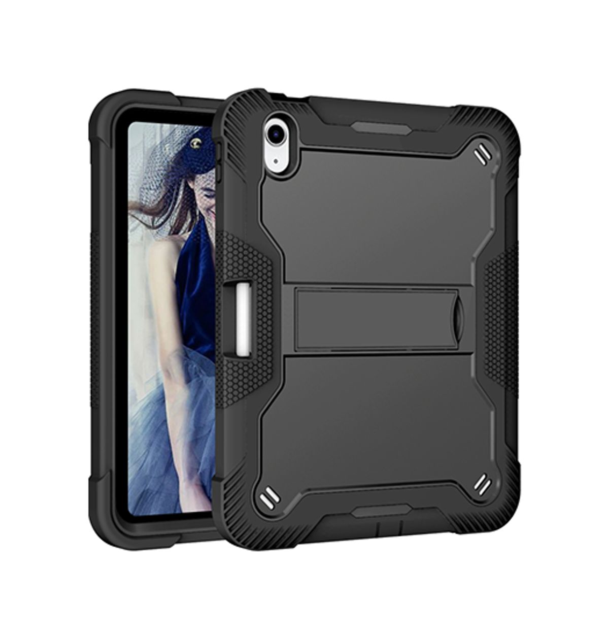 iPad 10.9" 2022 (10th gen) - ToughCase&trade; 360° Håndværker Cover - Sort