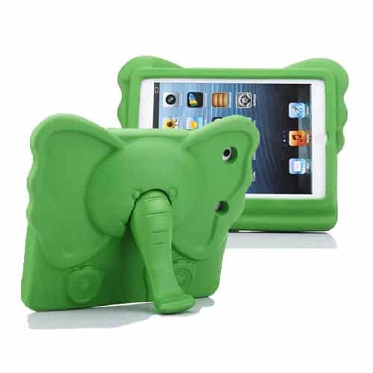 iPad 2/3/4 Cover - Elefant Heii Kids - Grøn - iHero