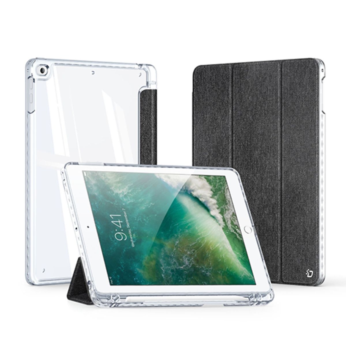 iPad 5 - 9.7" - DUX DUCIS® Unid Hybrid Trifold Cover - Sort