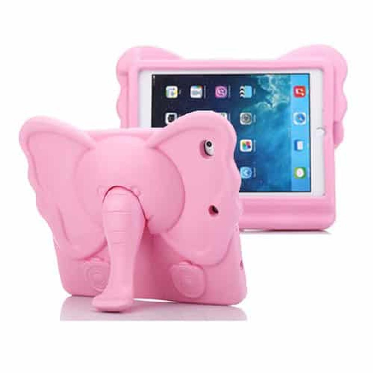 iPad AIR / AIR2 / Pro 9,7" Cover - Elefant Heii Kids - Pink - iHero