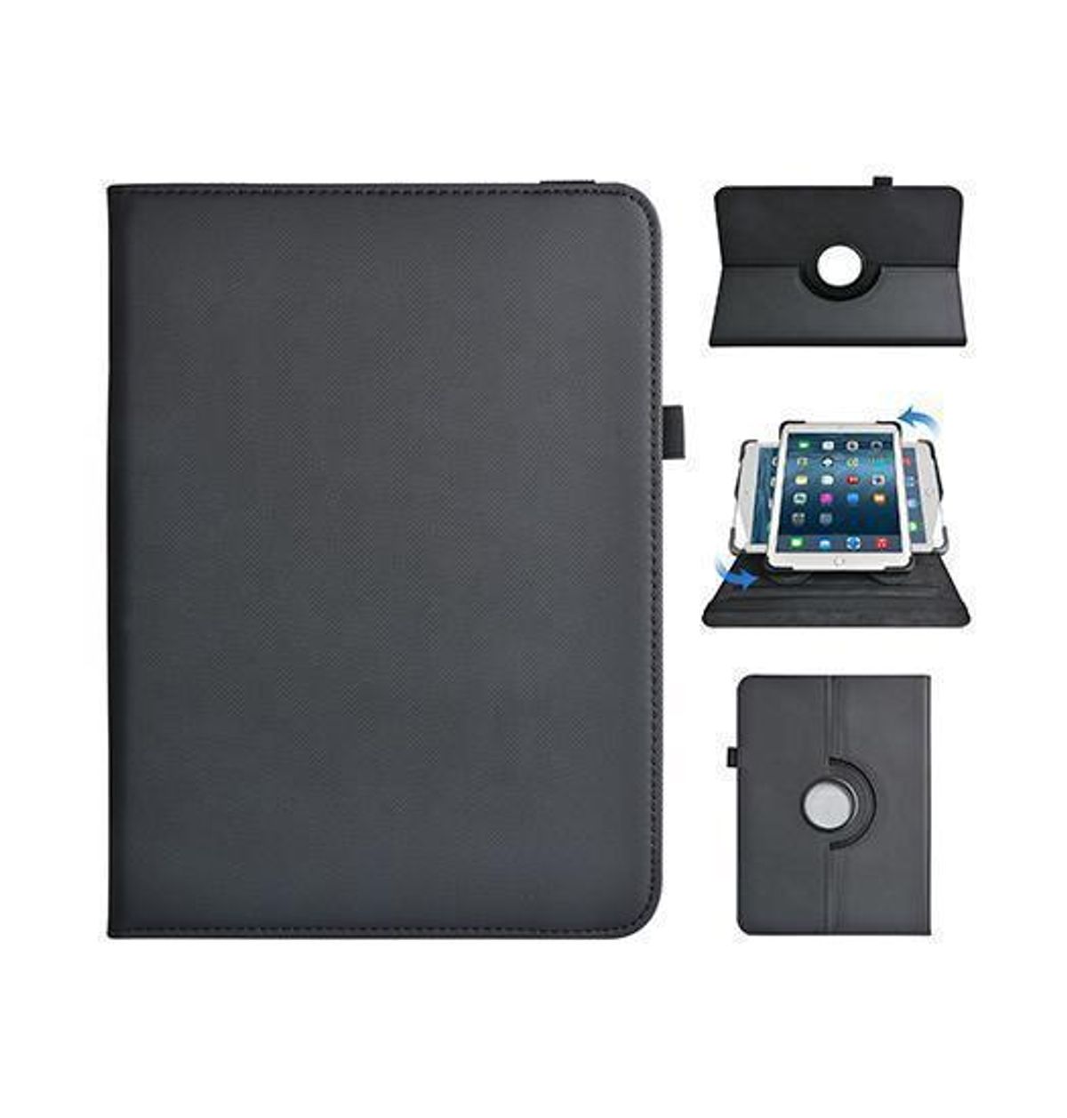 iPad Mini 1/2/3 - Realike&trade; Folio Roterende 360° Cover - Sort