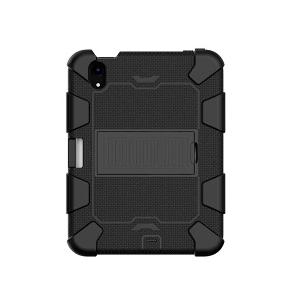 iPad Mini (2021/2024) - Deluxe&trade; Robust Stødsikkert TPU Cover m. Kickstand - Sort