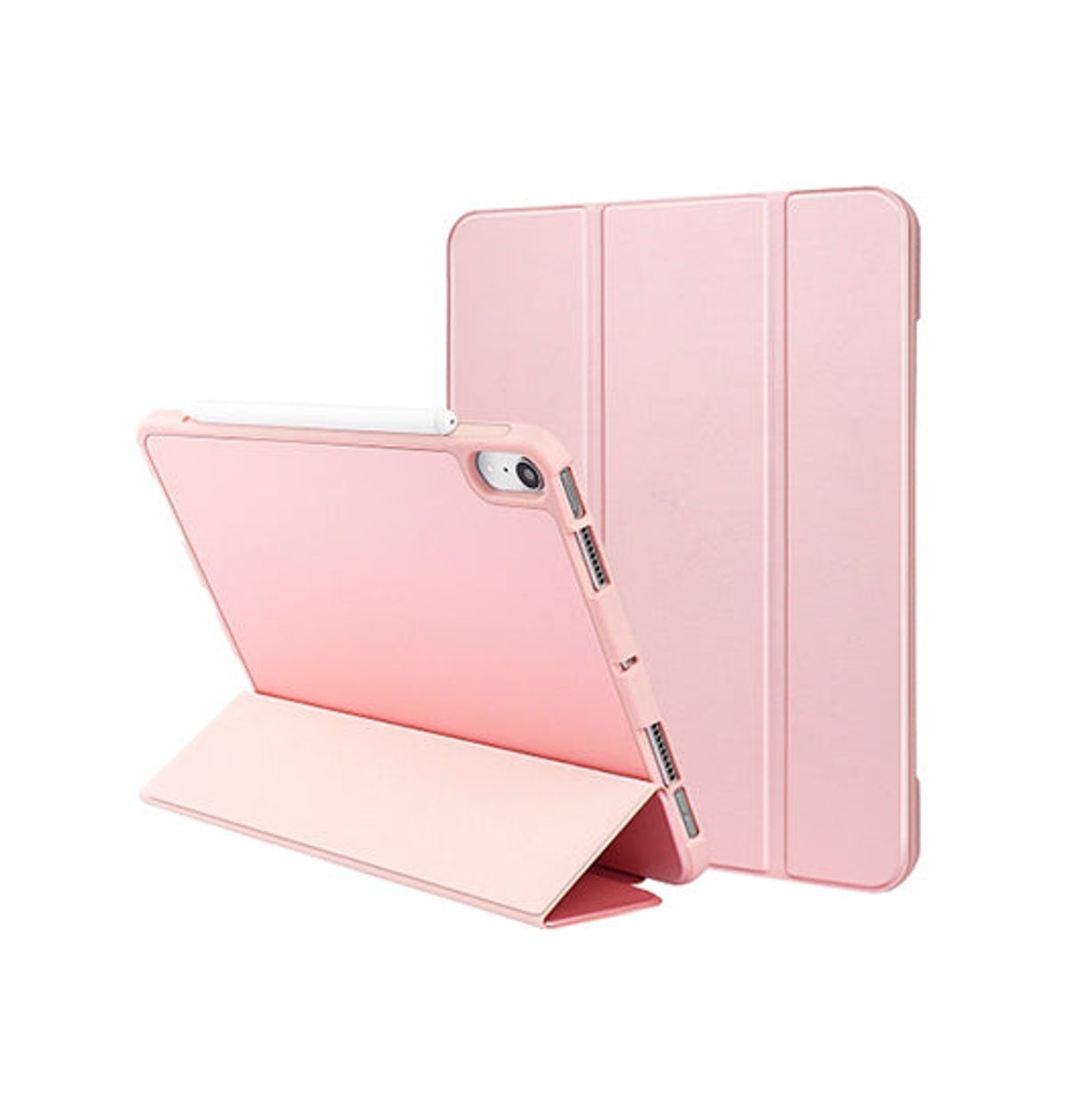 iPad Mini (2021/2024) - LUX&trade; Smart Trifold Silikone Cover - Rose/Lyserød