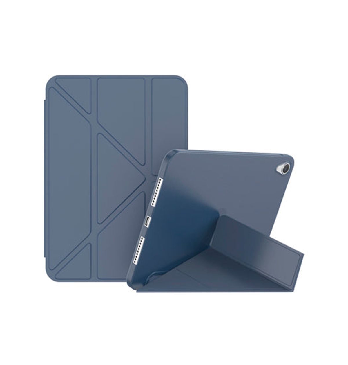 iPad Mini (2021/2024) - Orgami Trifold Læder Cover M. Stander - Navy