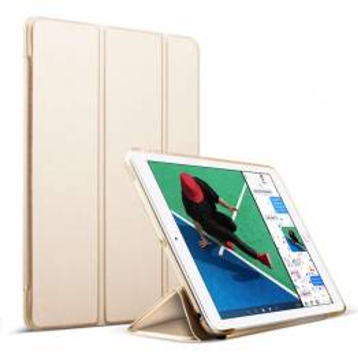 iPad Pro 11" 2018/iPad Air 4 cover med klap, Farve Guld