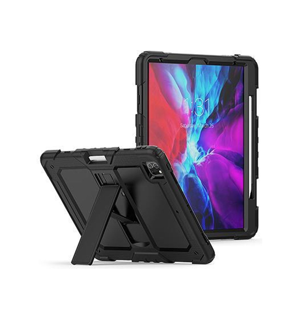 iPad Pro 12,9" (2020) - ToughCase&trade; 360° Håndværker Cover - Sort