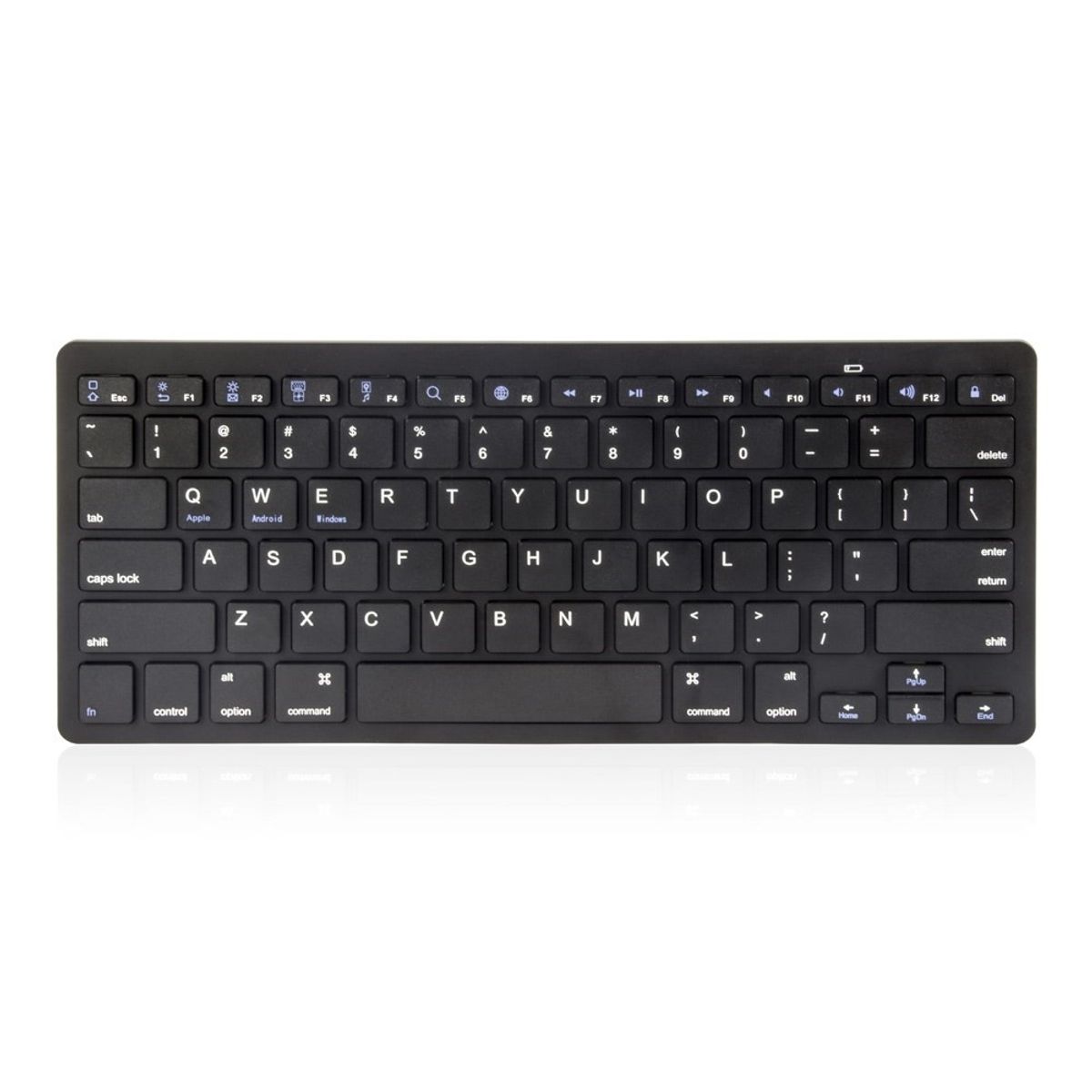 iPad / tablet /PC - Slim Trådløs bluetooth tastatur med DANSK layout - Sort