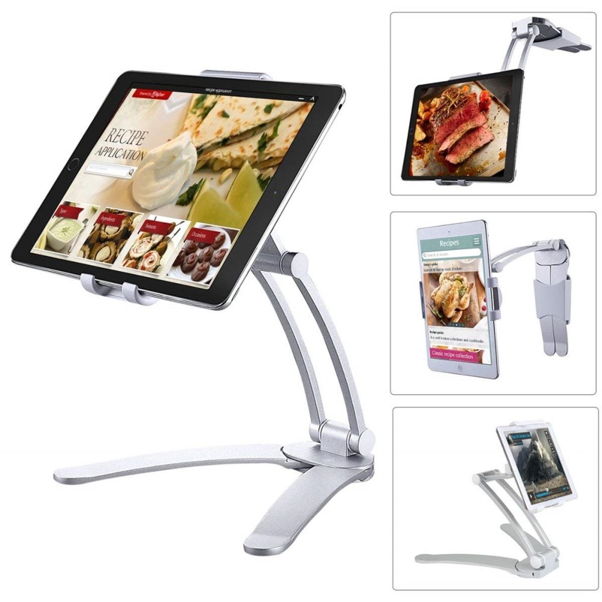 iPad / Tablet - Universal 2-i-1 justerbar holder til bord/køkken