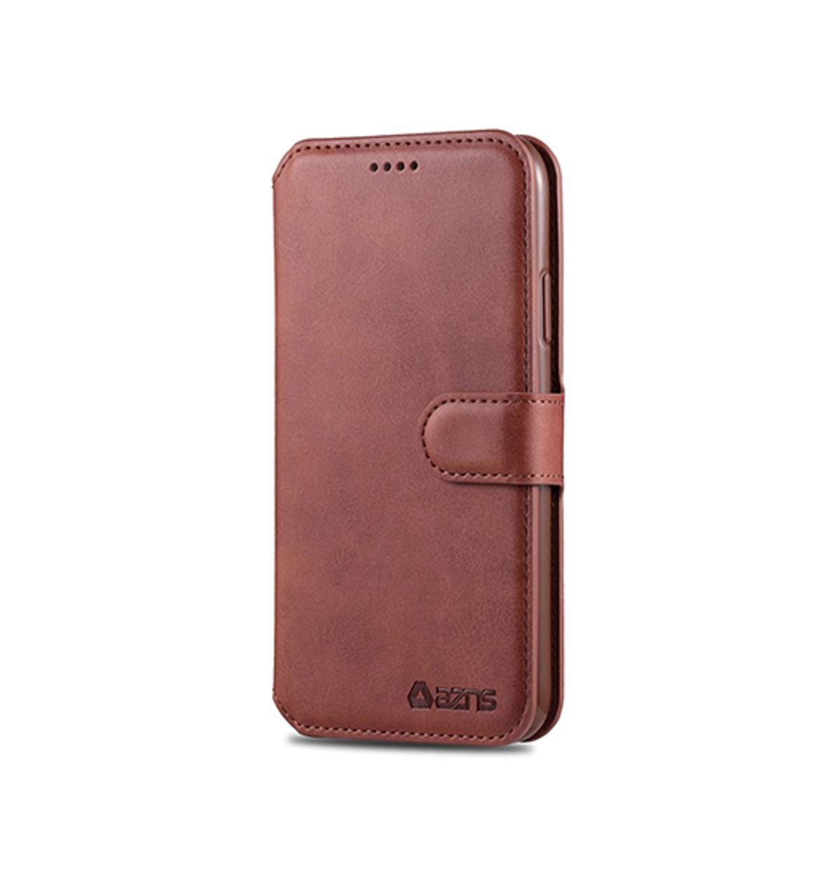 iPhone 11 - AZNS&trade; Diary Læder Etui / Taske M. Pung - Brun