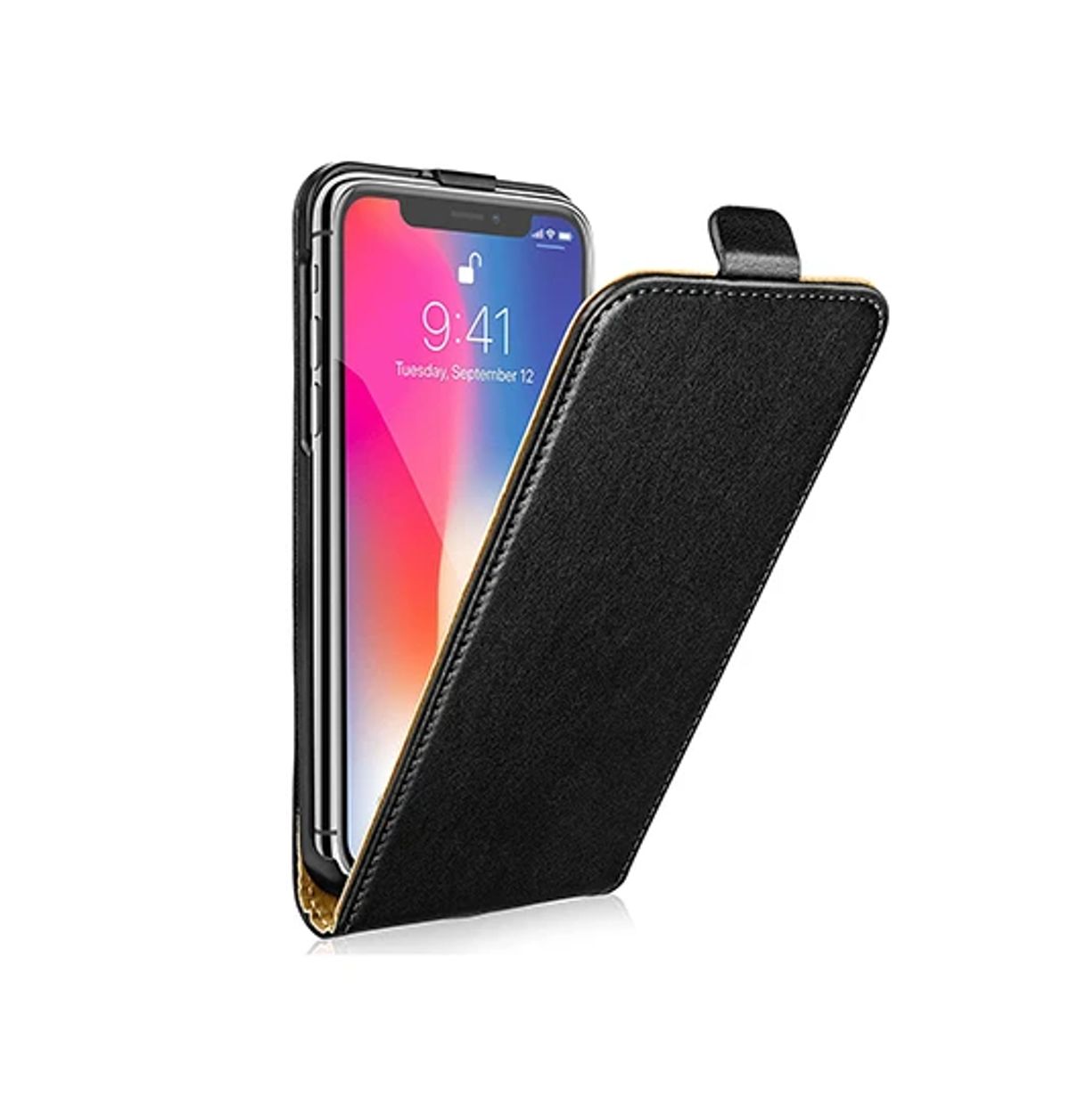 iPhone 11 - Diary Vertikal Læder FlipCover Etui - Sort