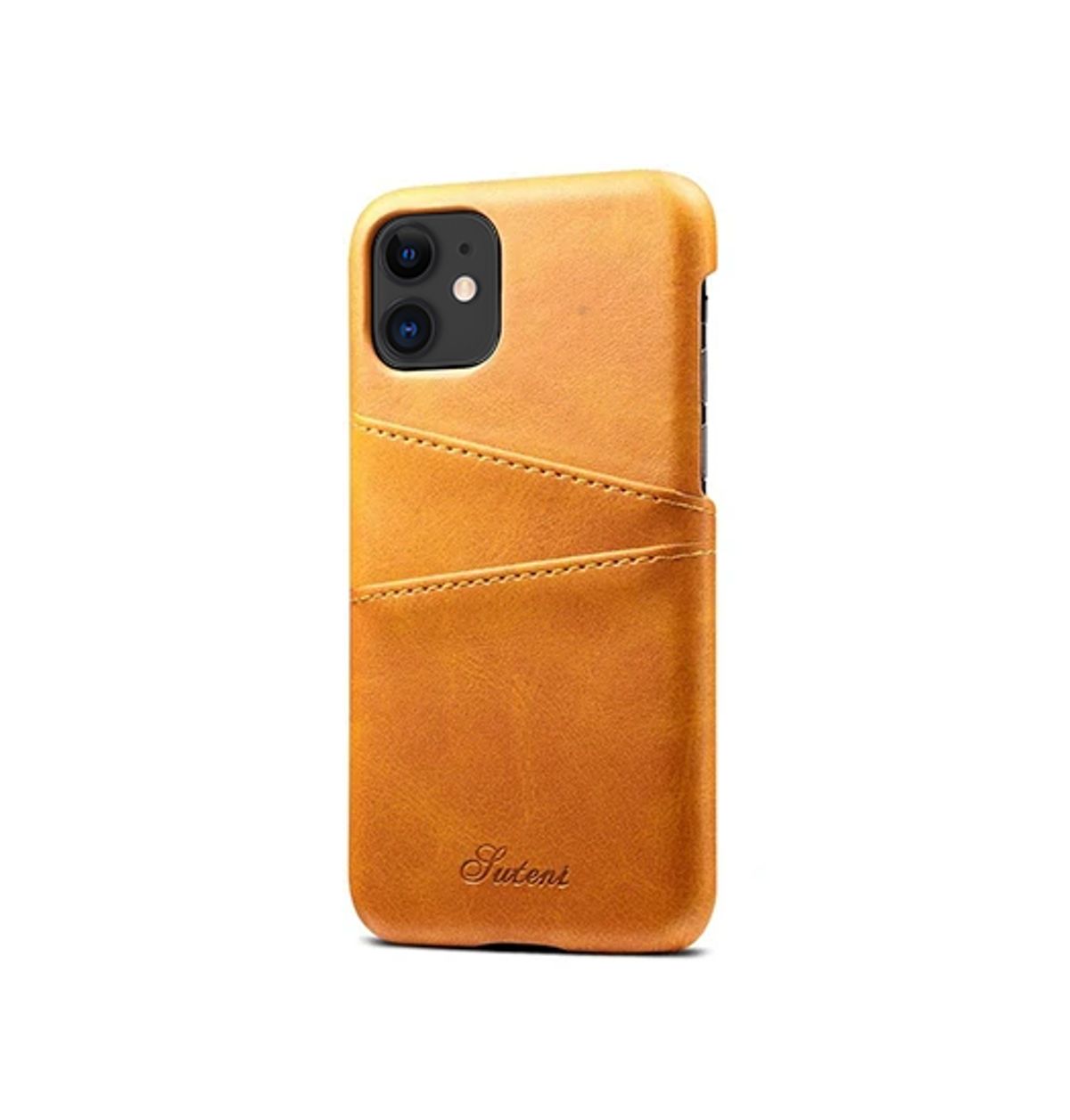 iPhone 11 - NX Design Læder Cover M. Kortholder - Lysebrun