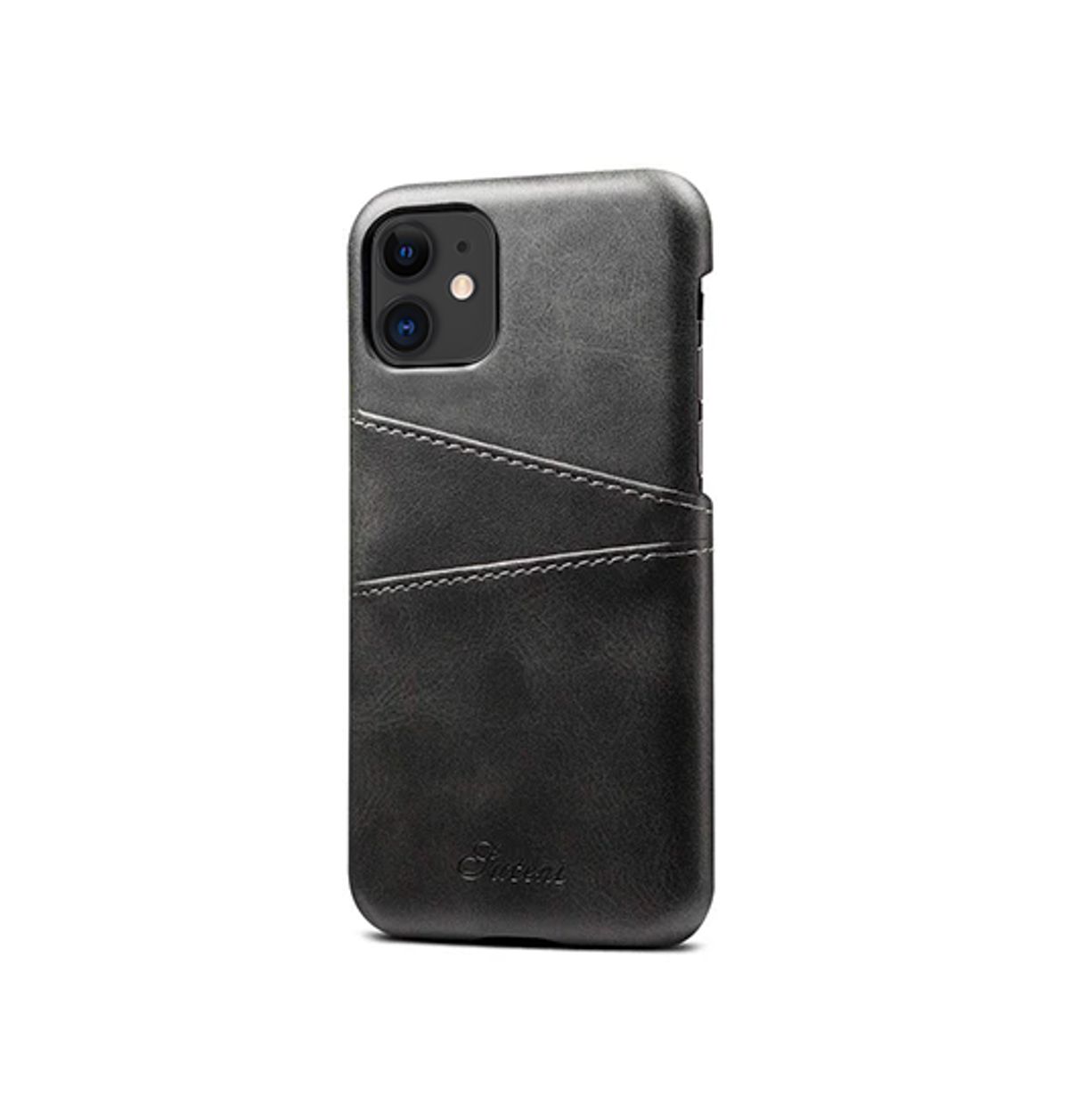 iPhone 11 - NX Design Læder Cover M. Kortholder - Sort