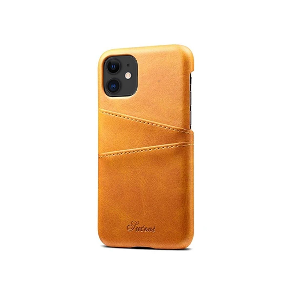 iPhone 11 - NX Design&trade; Læder Cover M. Kortholder - Lysebrun