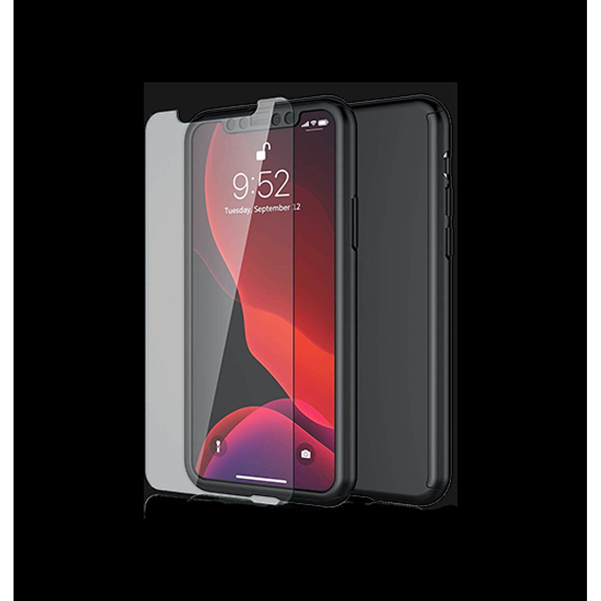 iPhone 11 Pro Max - Deux&trade; 360° Fuld Cover M. Beskyttelsesglas - Sort