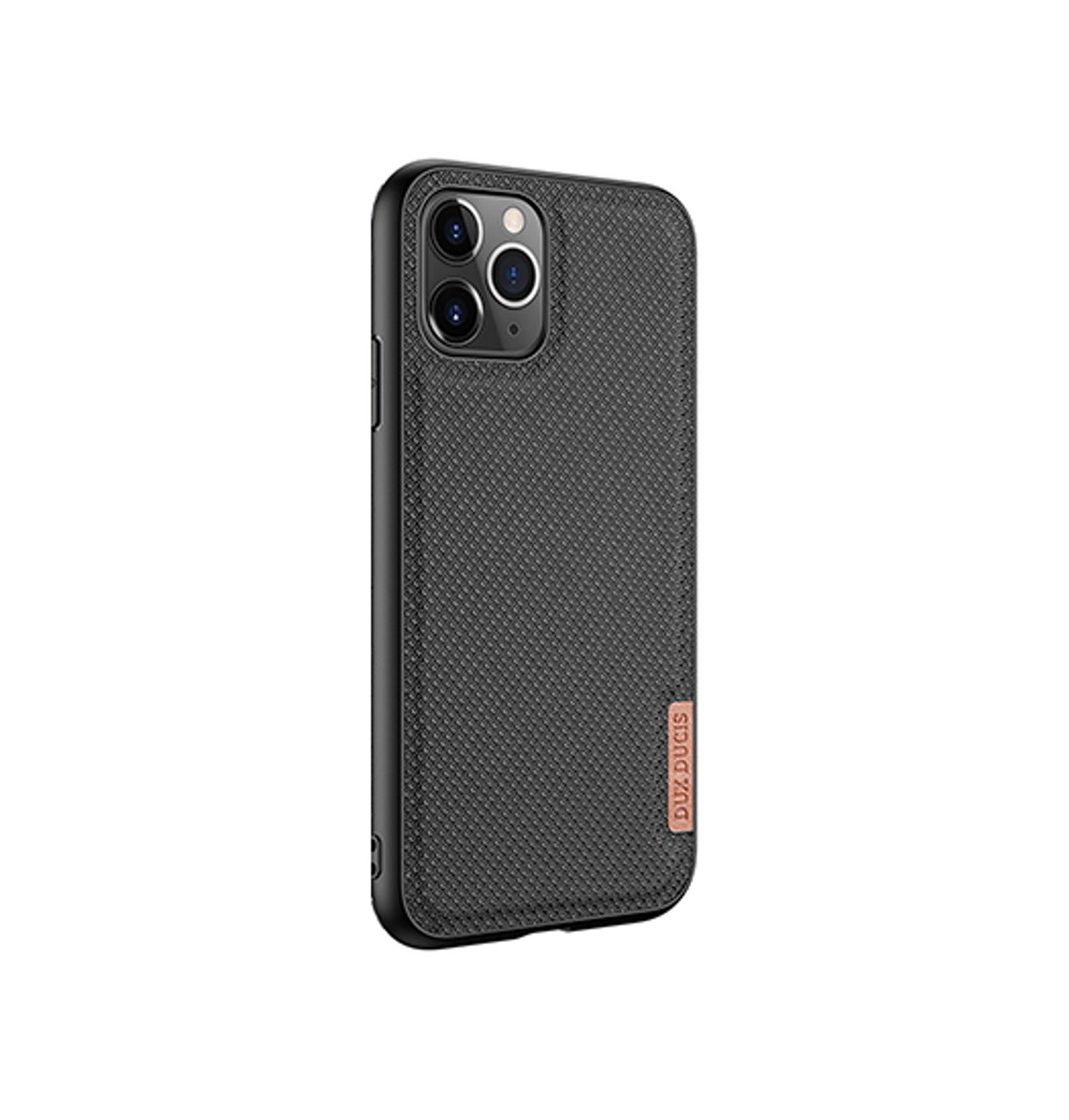 iPhone 11 Pro Max - DUX DUCIS® Luxe Cover - Tekstil Design - Sort