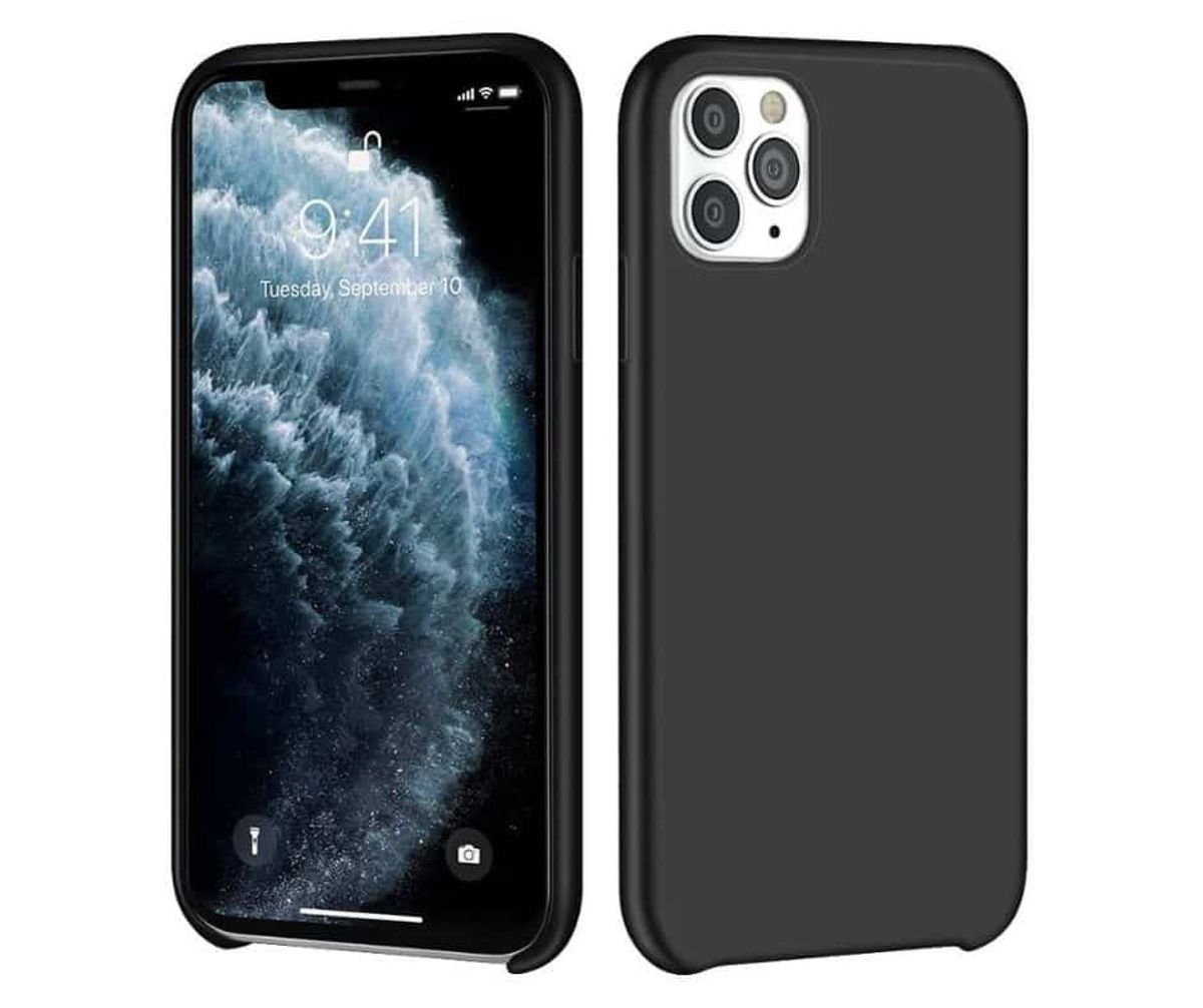 IPHONE 11 Pro Max LIQUID SILIKONE COVER - Black - iHero