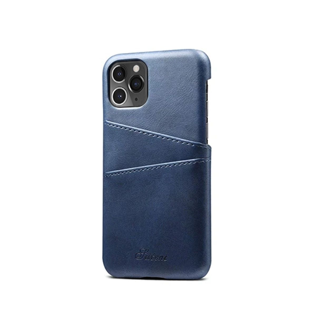 iPhone 11 Pro Max - NX Design Læder Cover M. Kortholder - Blå