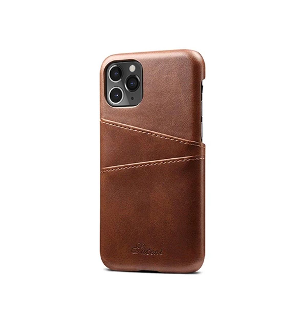 iPhone 11 Pro Max - NX Design Læder Cover M. Kortholder - Brun