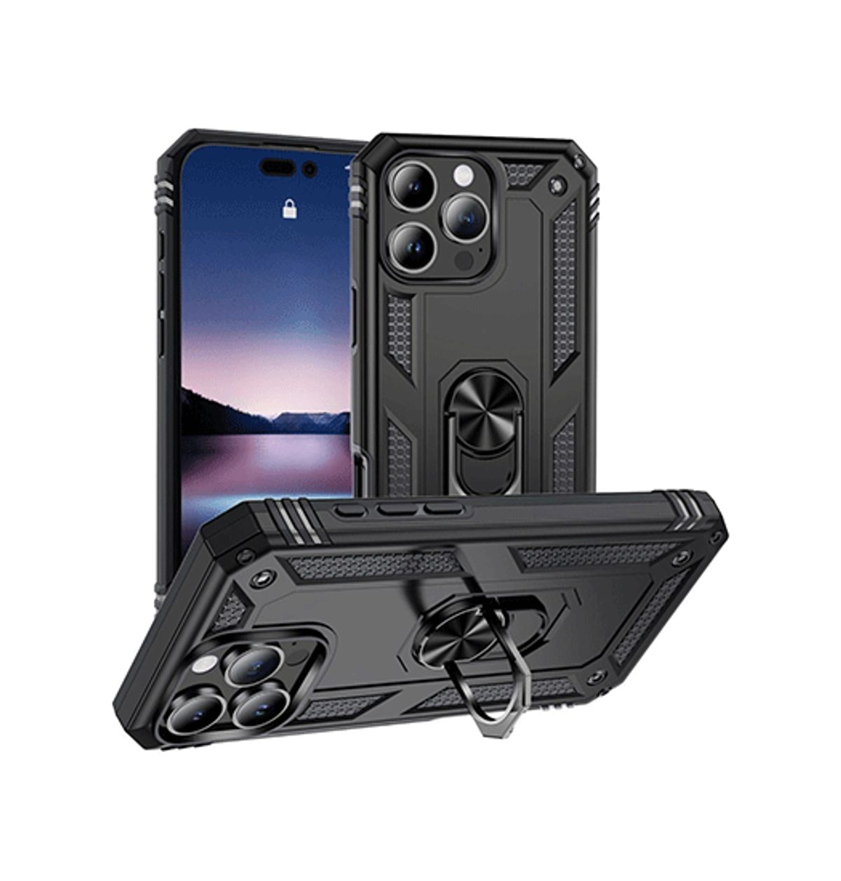 iPhone 11 Pro - NX Pro&trade; Armor Cover m. Ring Holder - Sort