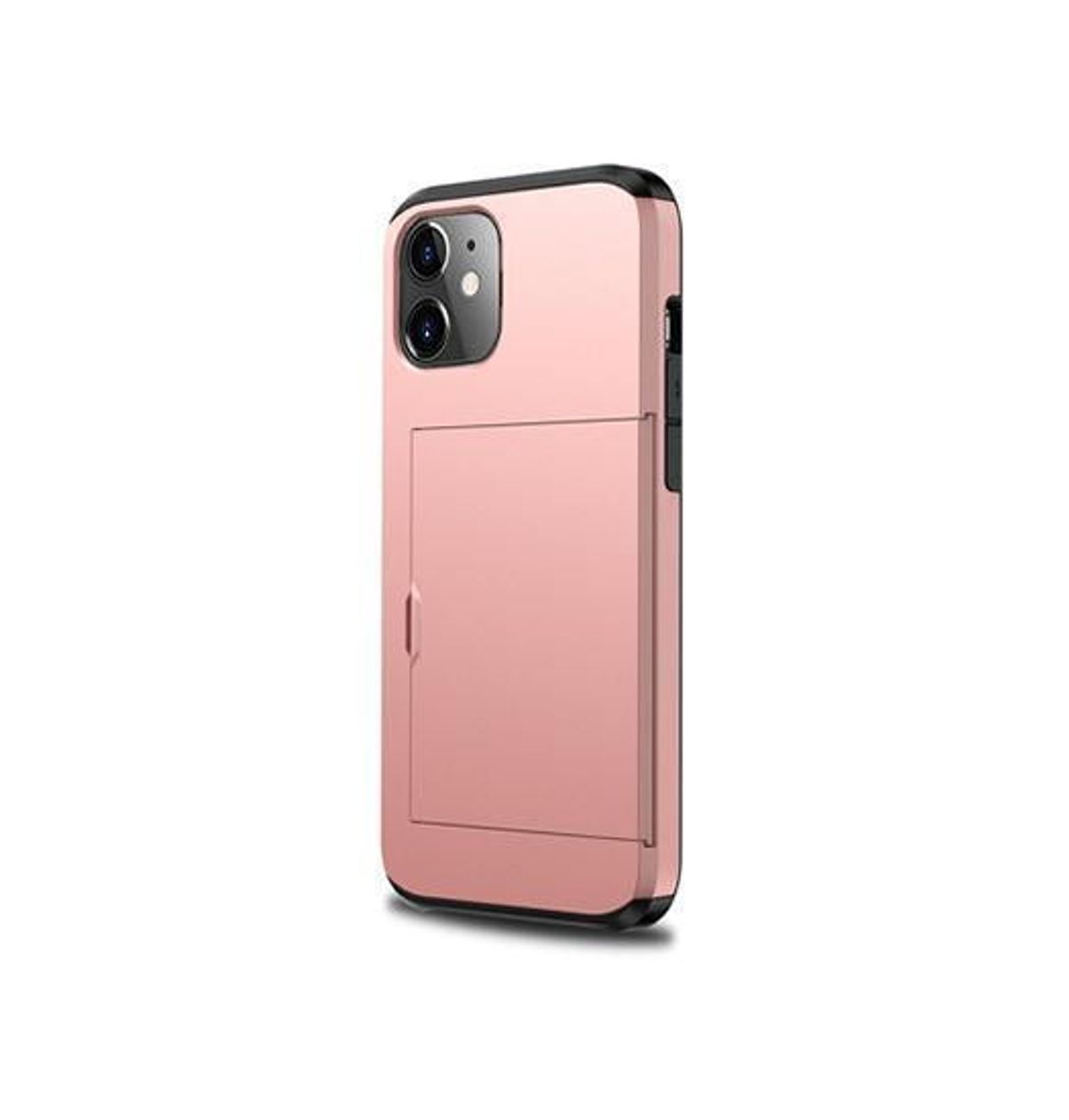 iPhone 12 - Deluxe&trade; Håndværker Cover M. Kortholder - Pink