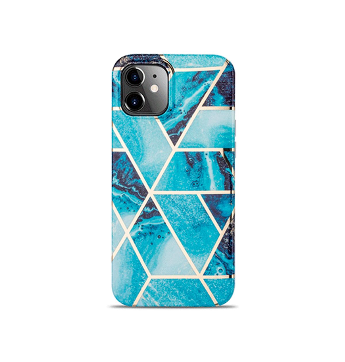 iPhone 12 - DELUXE&trade; Marble Silikone Cover - Ocean