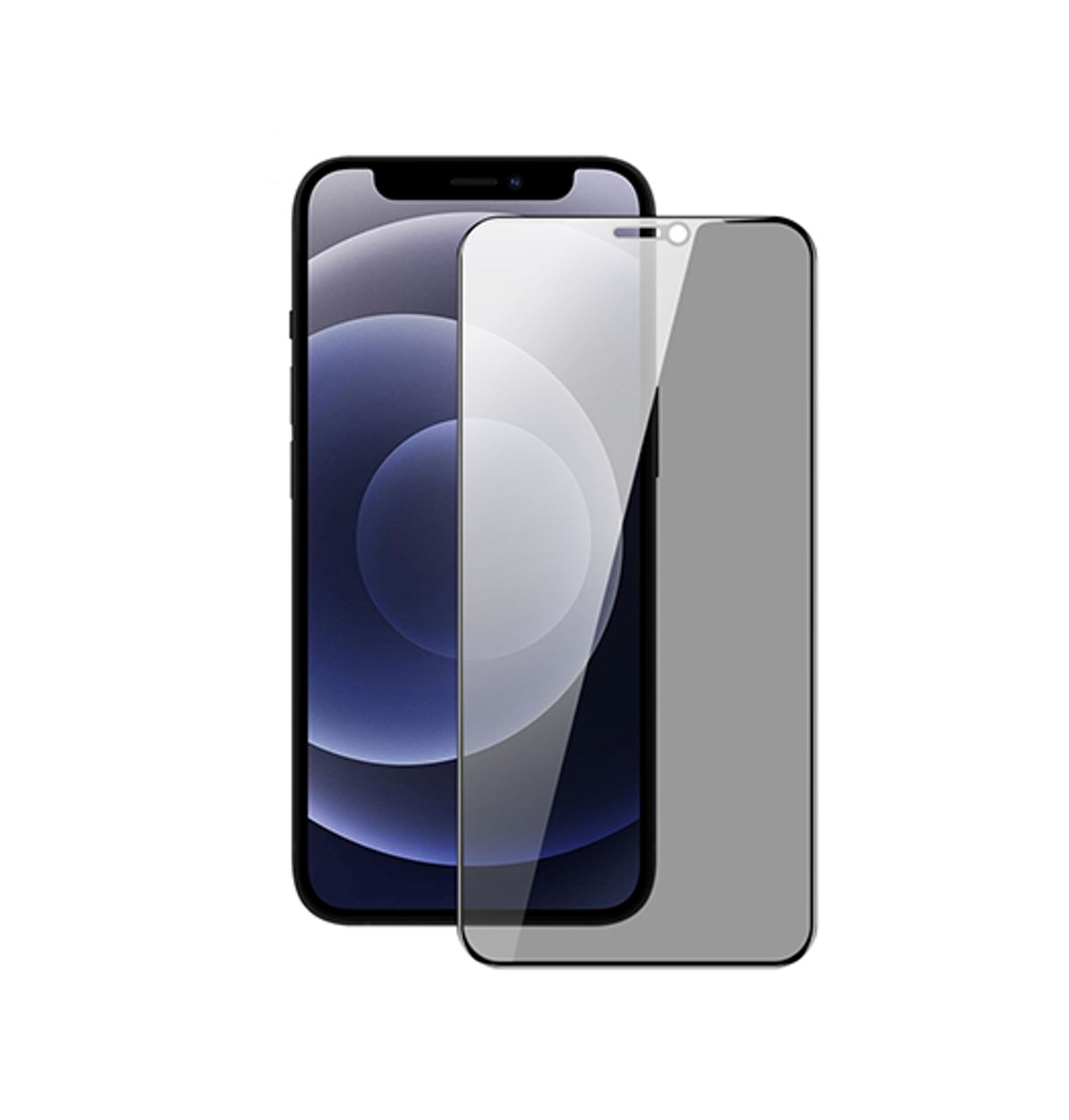 iPhone 12 - DeLX&trade; Privacy Beskyttelsesglas (Hærdet Glas)