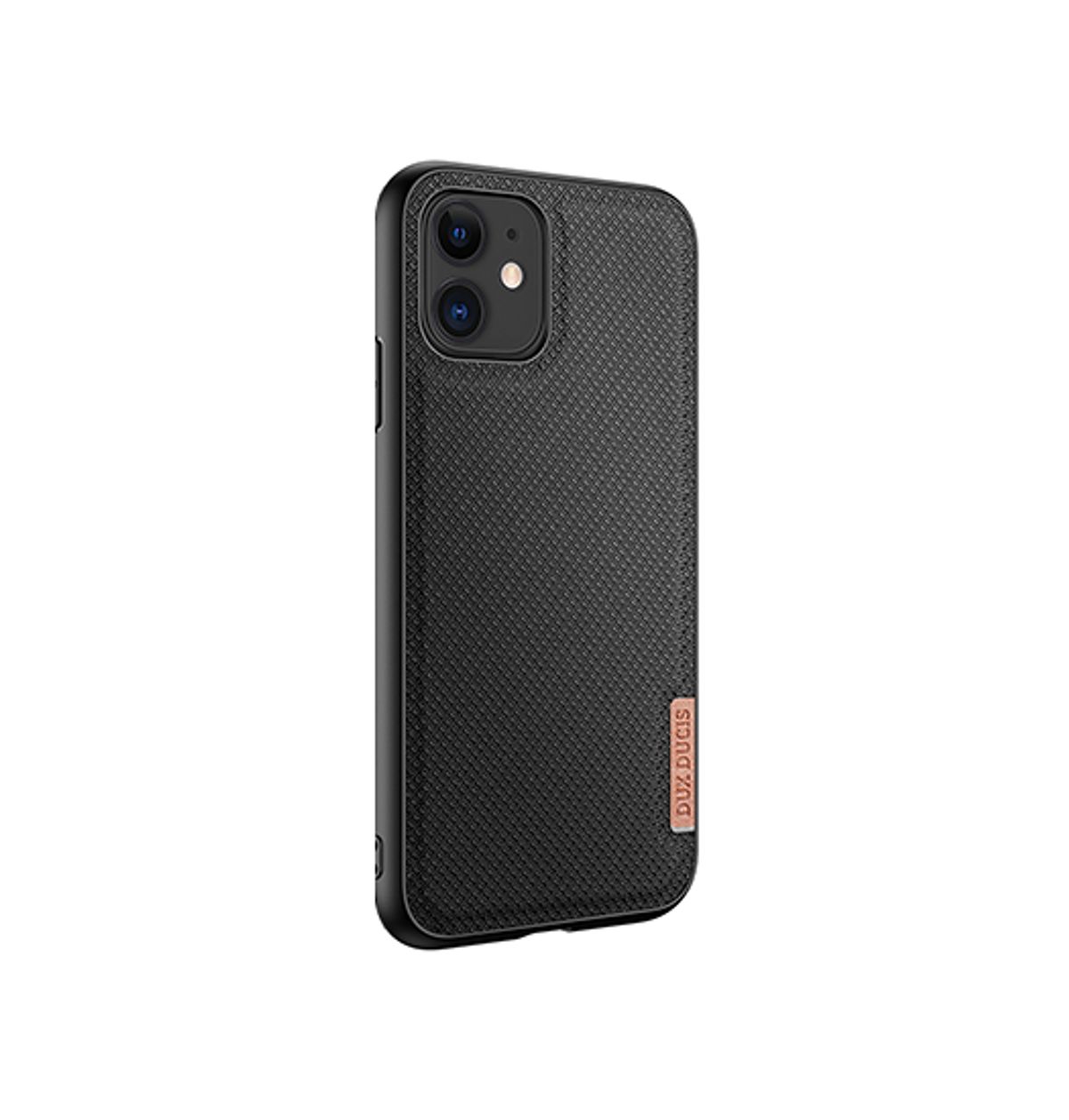 iPhone 12 - DUX DUCIS® Luxe Cover - Tekstil Design - Sort