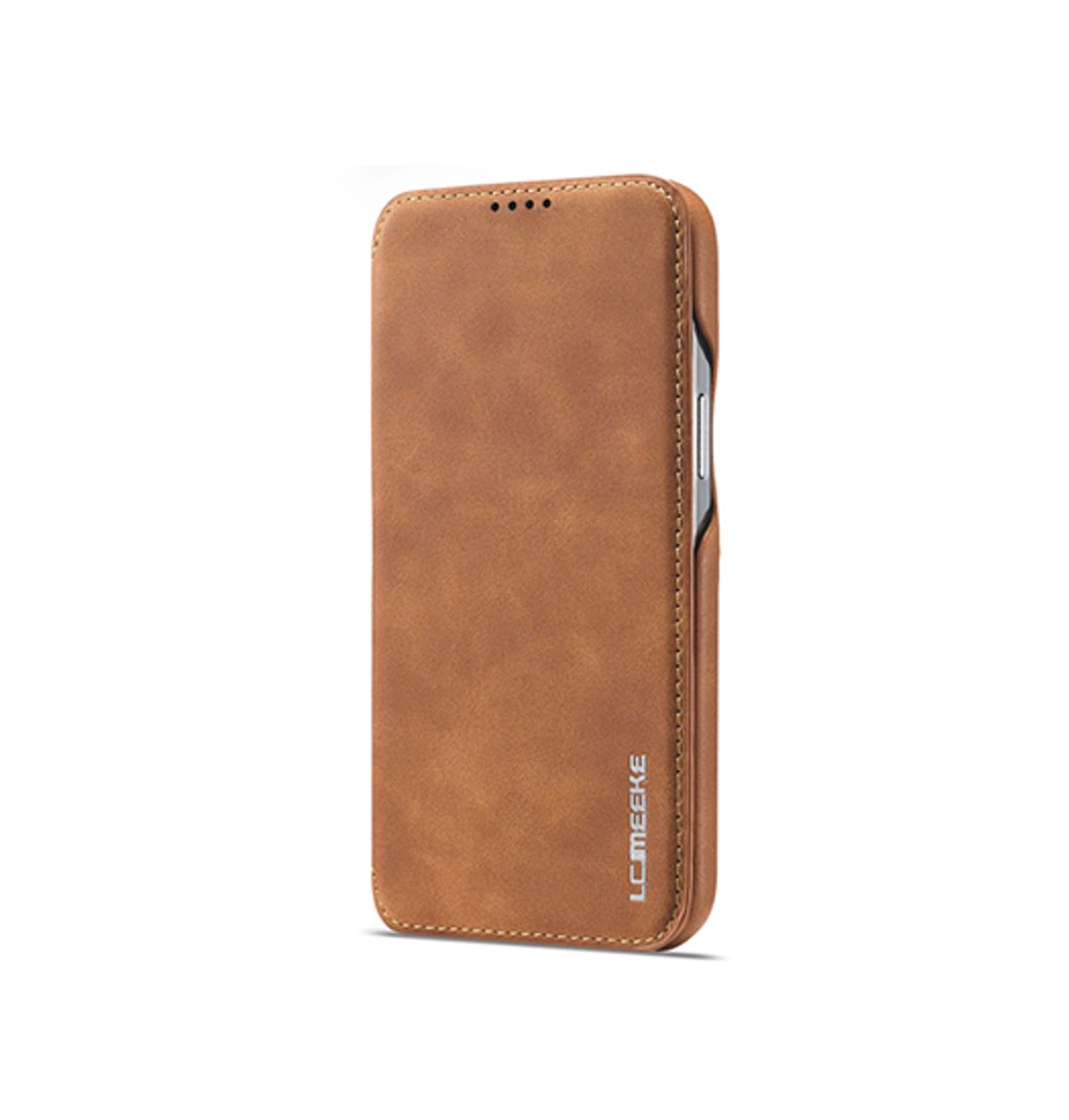 iPhone 12 Pro - LC.IMEEKE&trade; Læder Flip Cover M. Kortholder - Brun