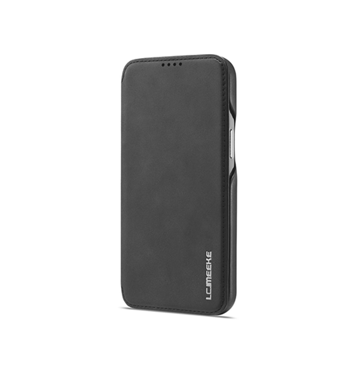 iPhone 12 Pro - LC.IMEEKE&trade; Læder Flip Cover M. Kortholder - Sort