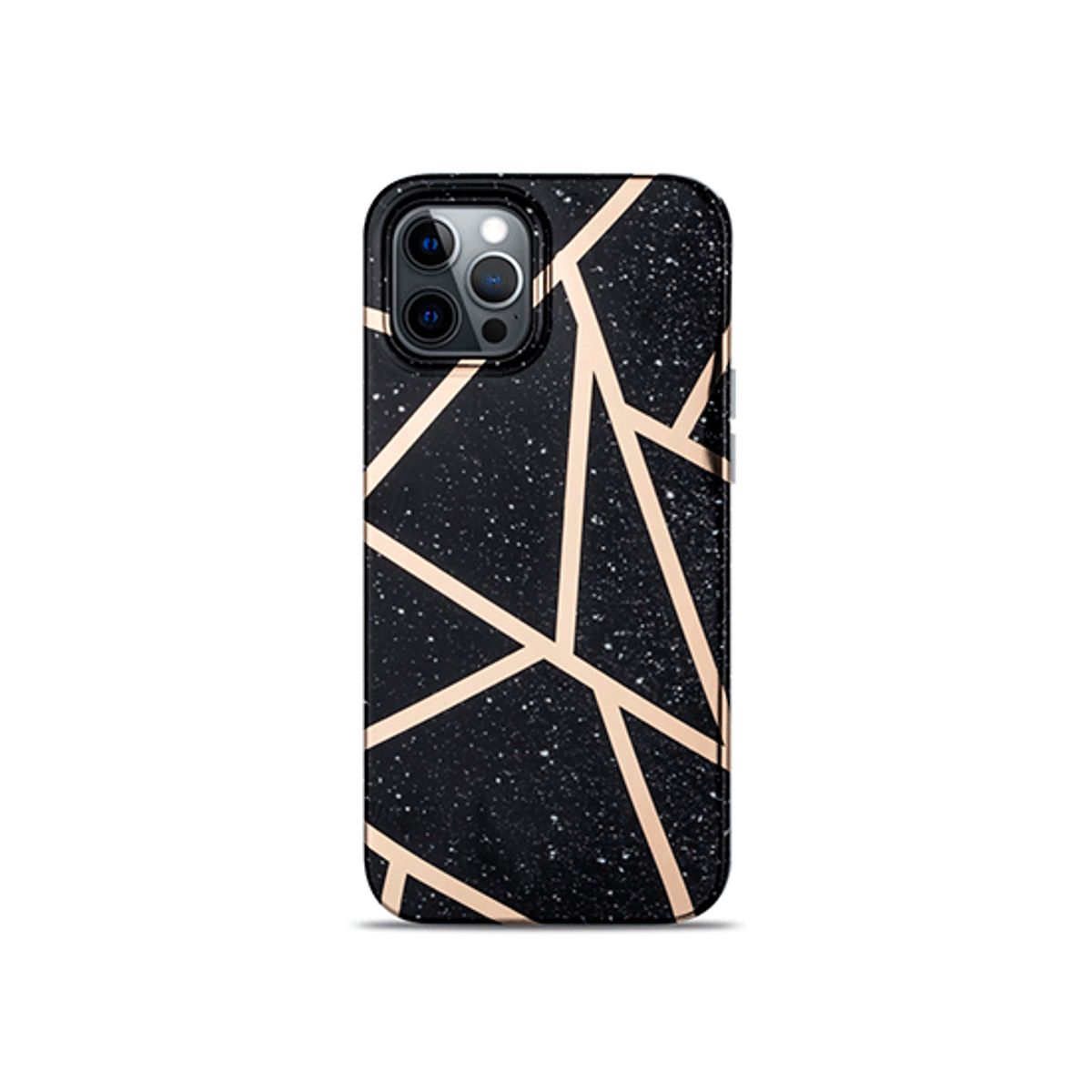 iPhone 12 Pro Max - DELUXE&trade; Marble Silikone Cover - Black Stone