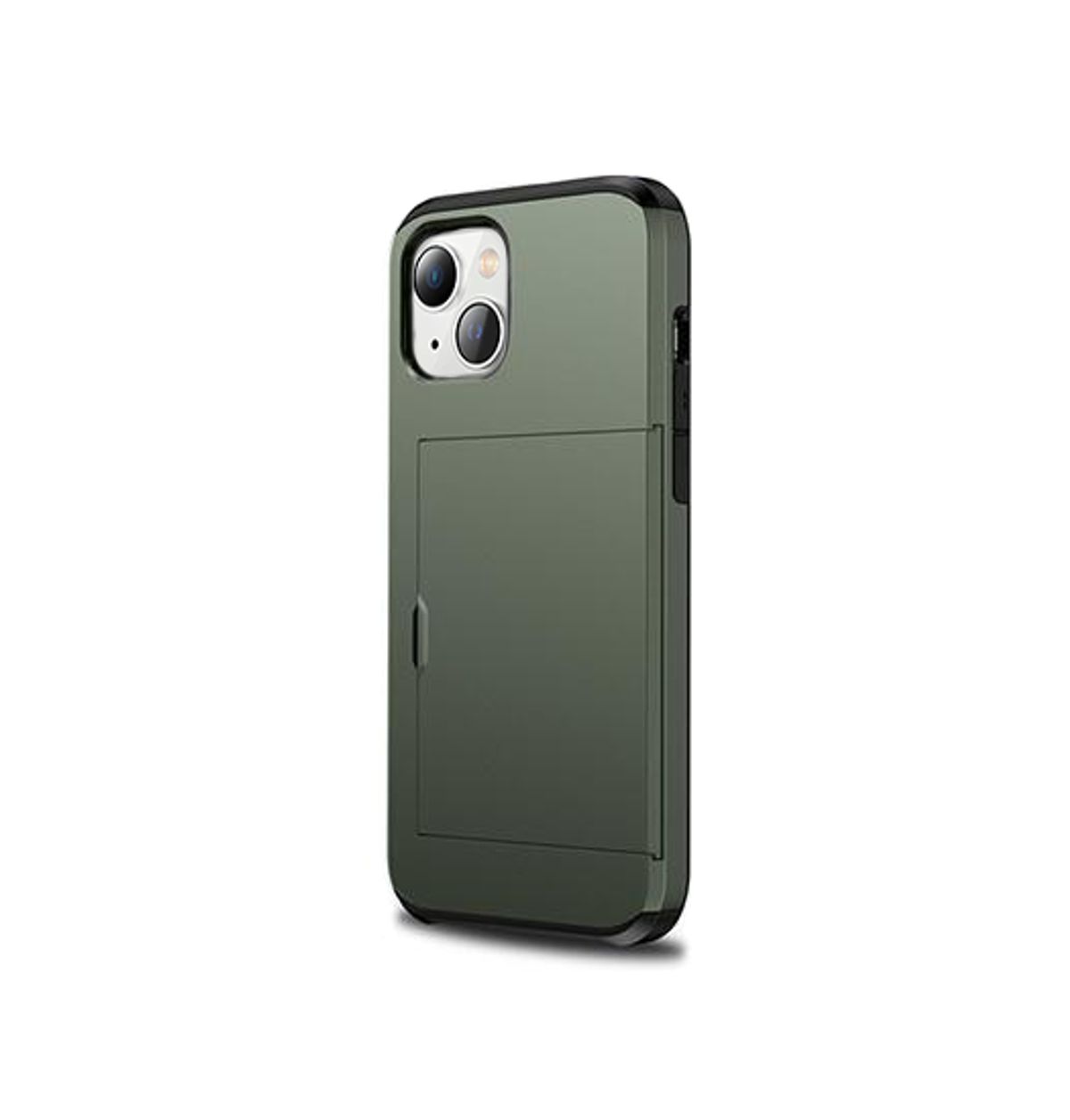 iPhone 13 Mini - Deluxe&trade; Håndværker Cover M. Kortholder - Army