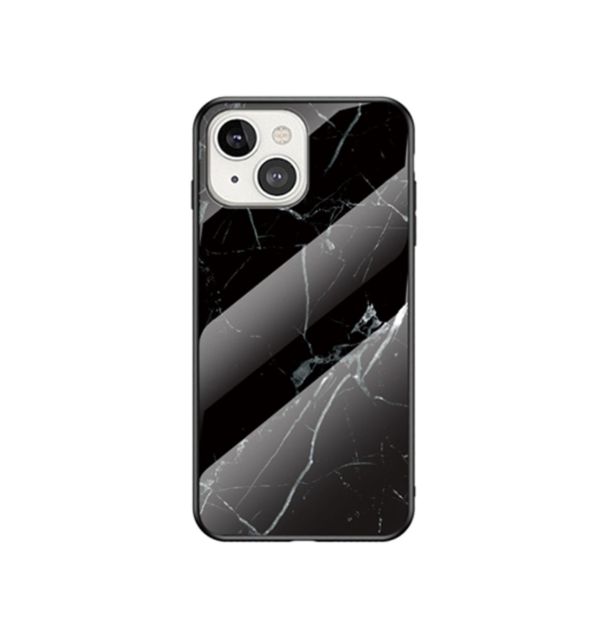 iPhone 13 Mini - DELUXE&trade; Marble Silikone Cover - Black Stone