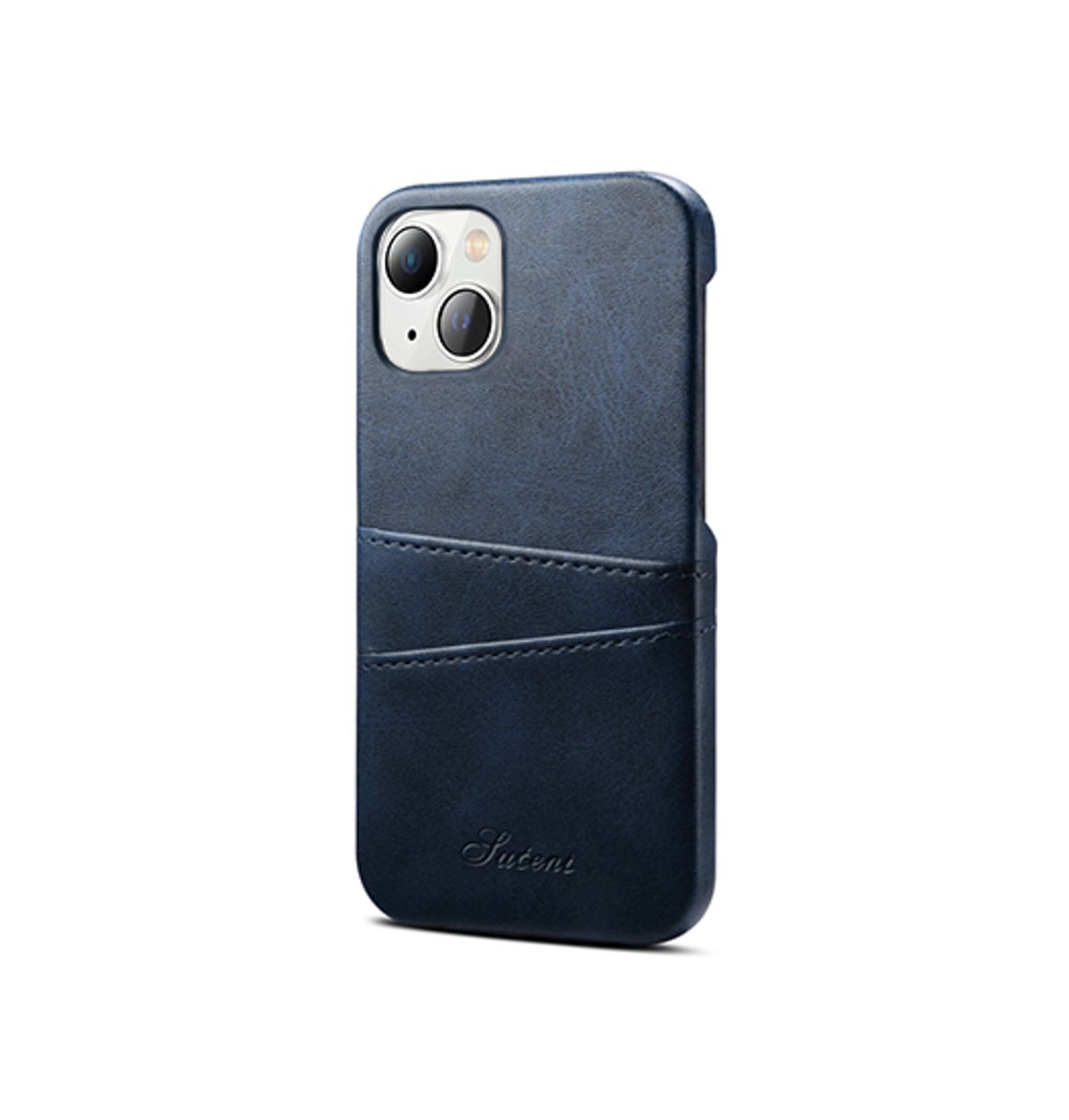 iPhone 13 Mini - NX Design Læder Cover M. Kortholder - Navy