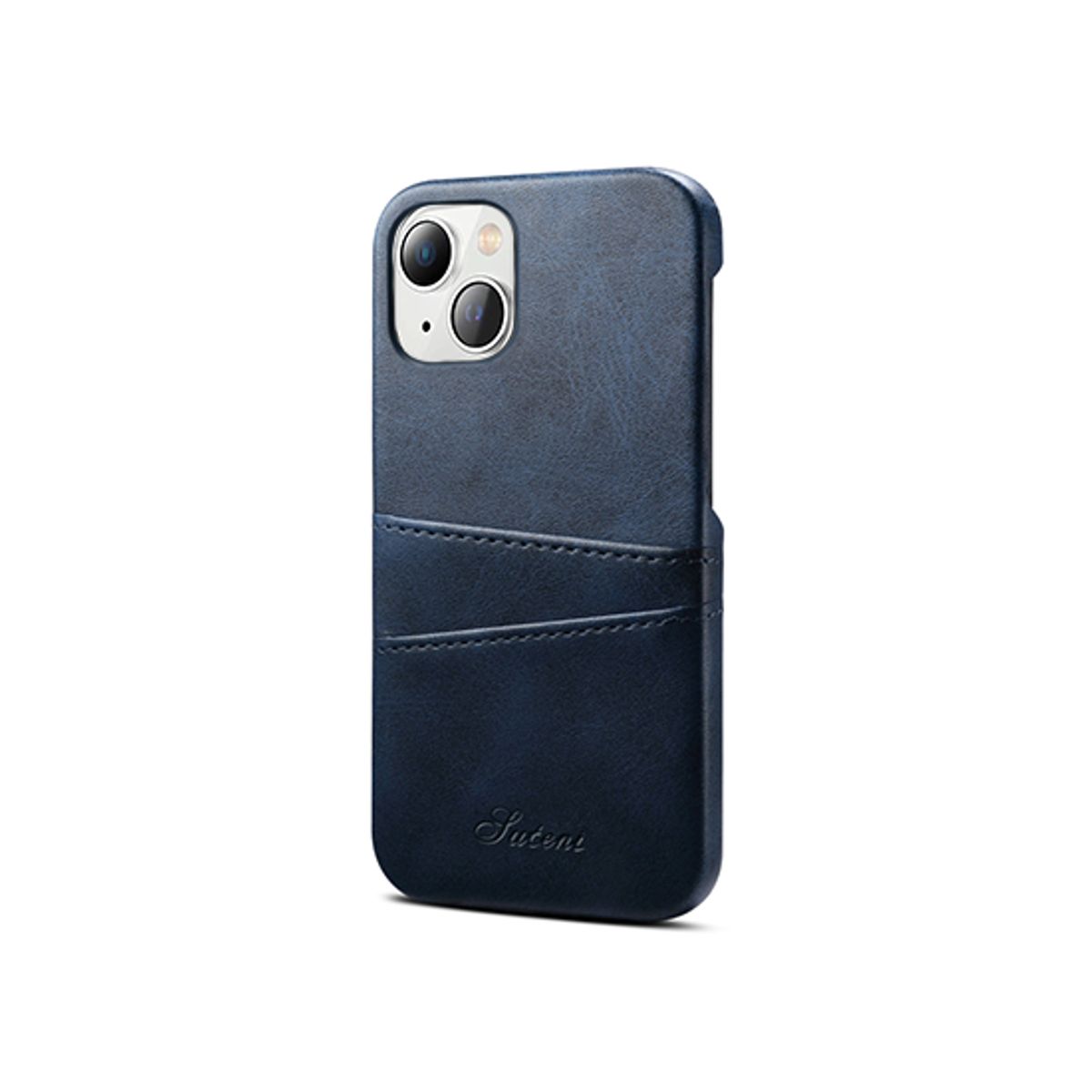 iPhone 13 - NX Design&trade; Læder Cover M. Kortholder - Navy