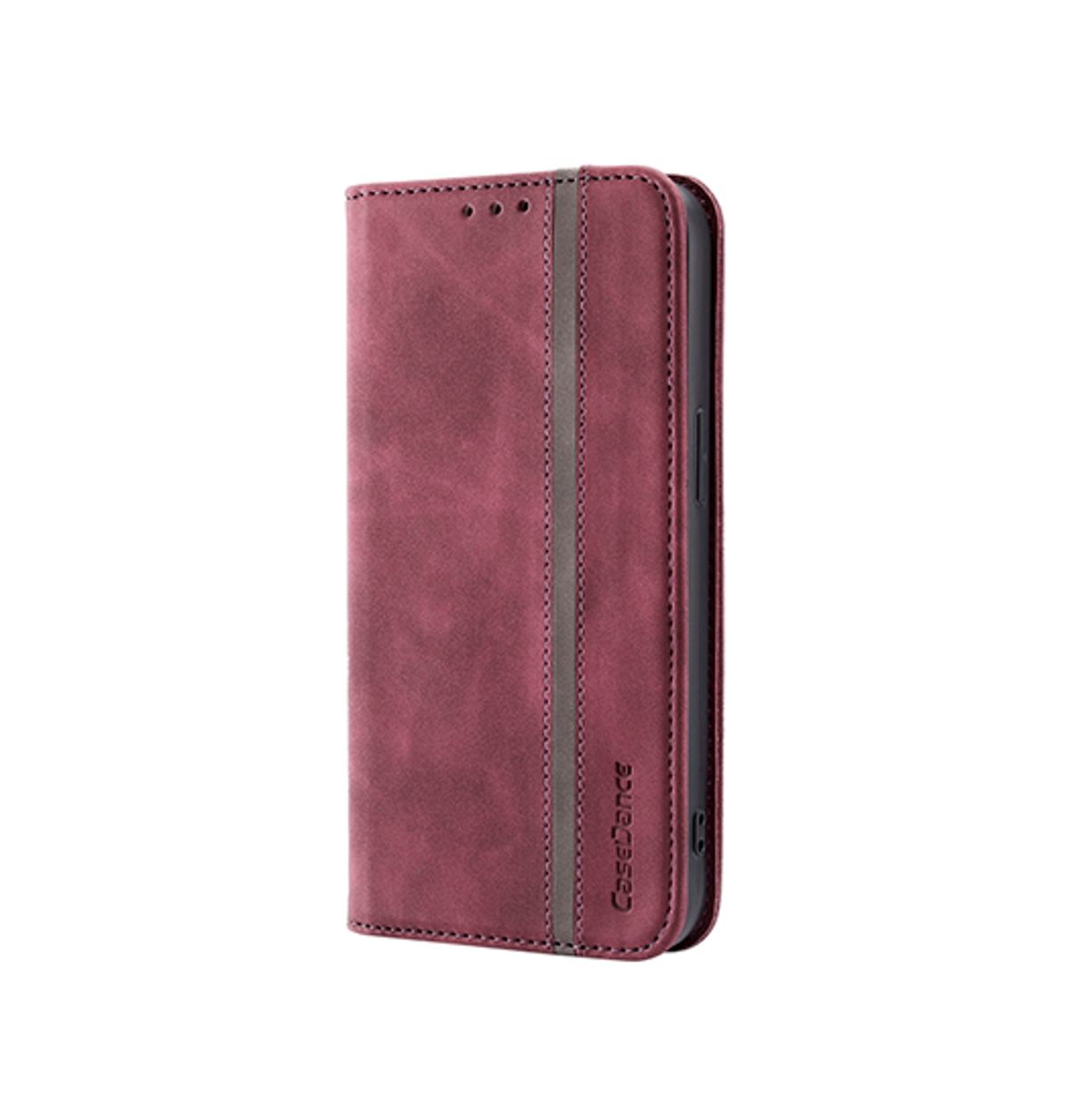 iPhone 13 Pro - CaseMe&trade; Vintage Læder Etui / Pung - Bordeaux Rød