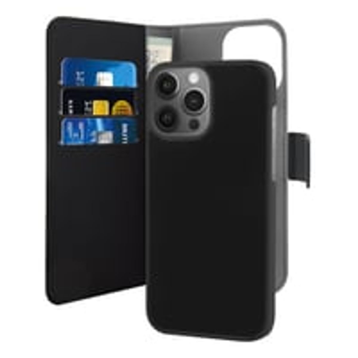 iPhone 13 Pro EcoLeather Wallet Detach. black